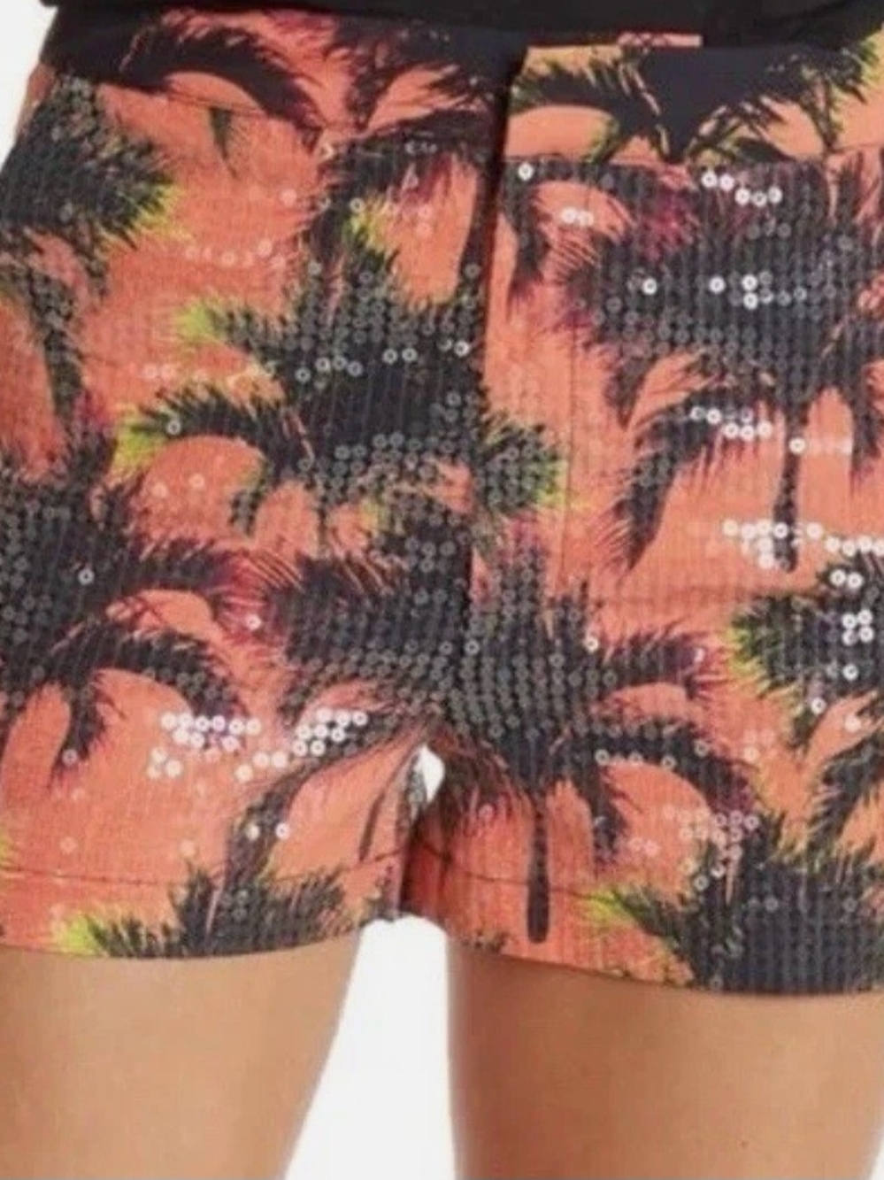 Le Superbe Sequin Palm Shorts